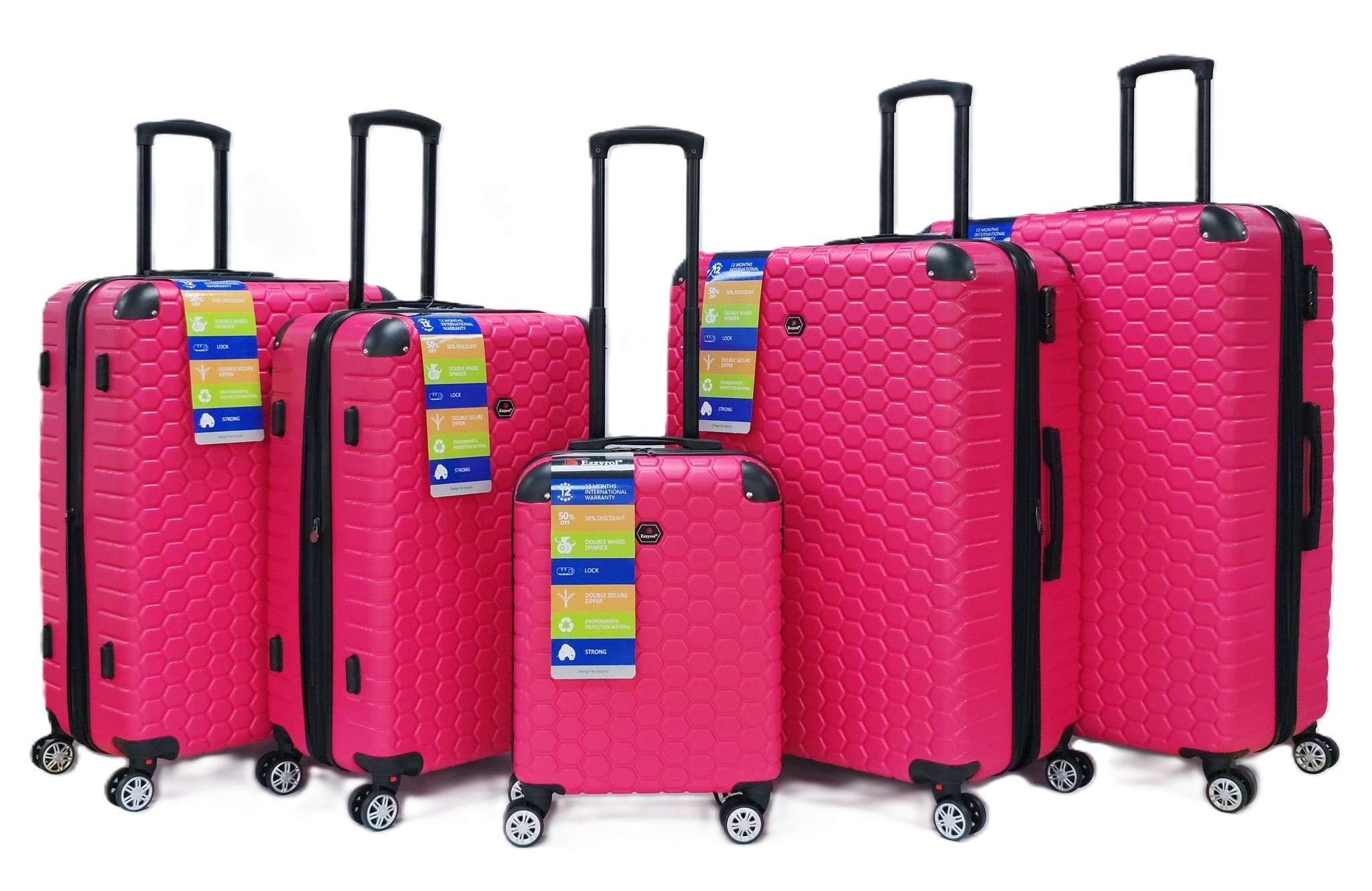 Ezzyrol Reisekoffer-Set 5-teilig ABS 