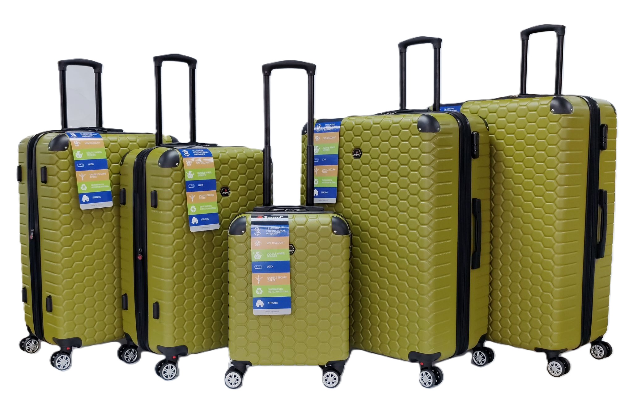 Ezzyrol Reisekoffer-Set 5-teilig ABS 