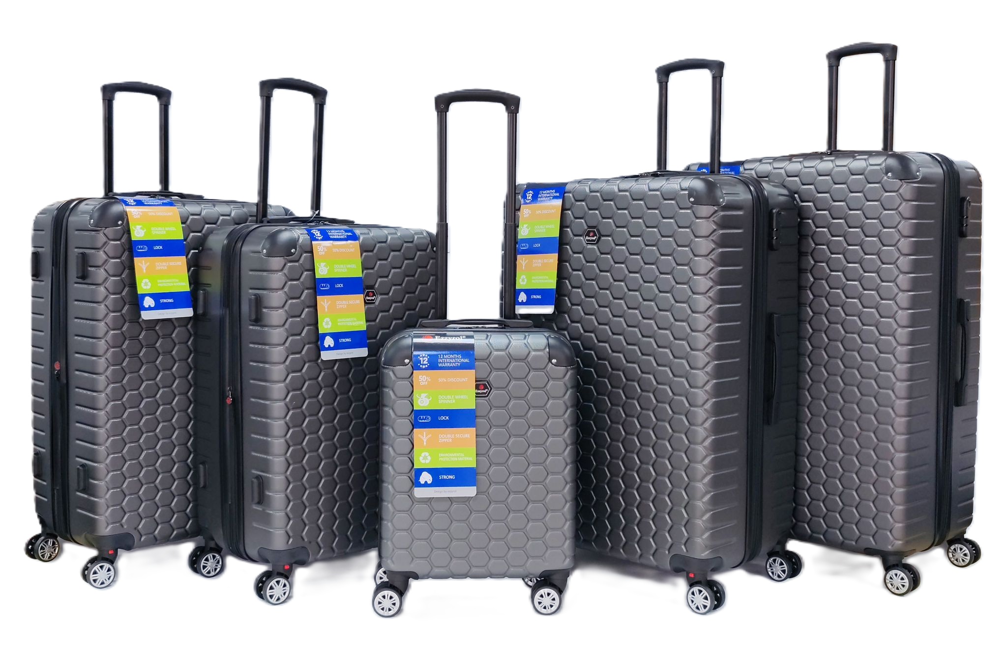 Ezzyrol Reisekoffer-Set 5-teilig ABS 